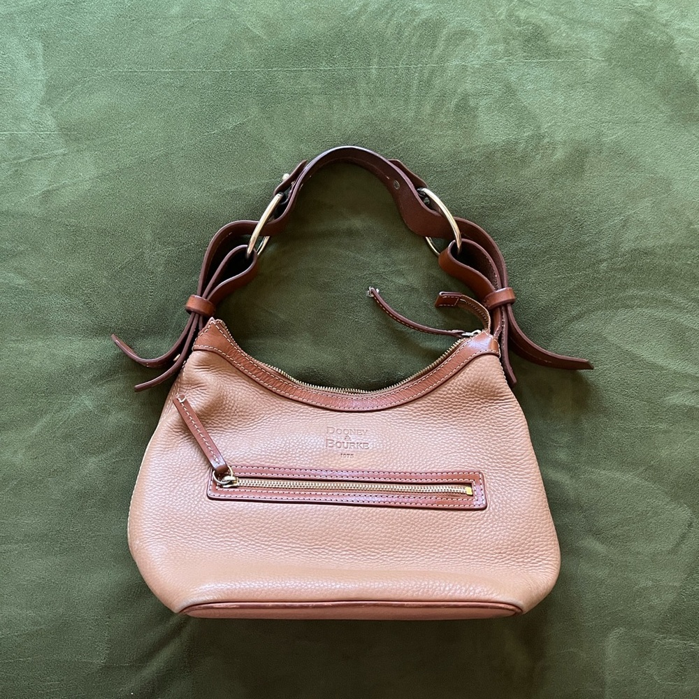 DOONEY & BOURKE 1975 Anniversary Small East West Hobo Shoulder Bag Tan